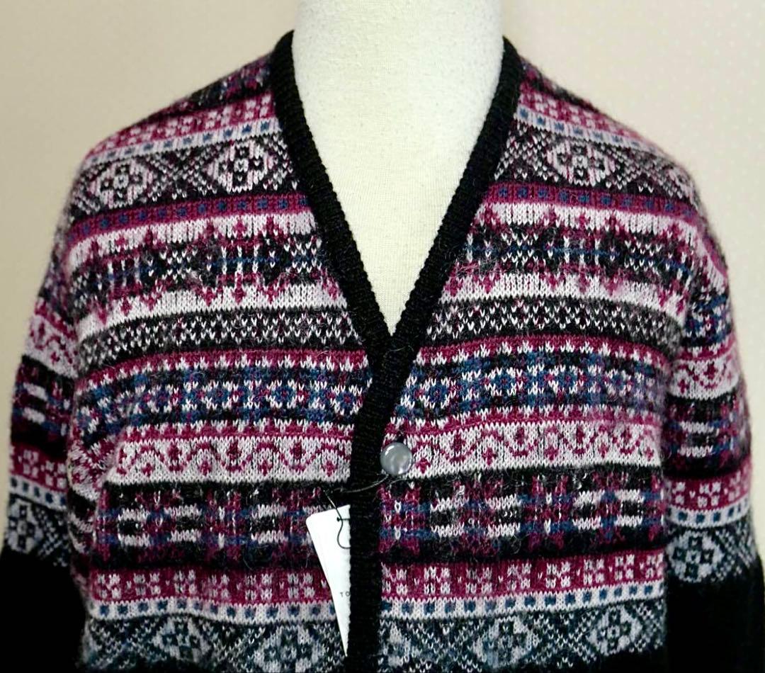 TOMORROWLAND モヘヤウール フェアアイルジャガード カーディガン