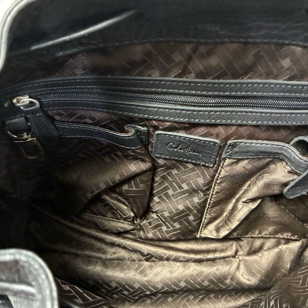 コールハーン　リアルレザー　トートバッグ　カラー　ブラック　Y2K