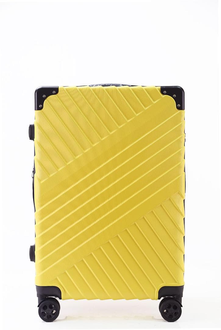 軽量Lサイズ　静音8輪　キャリーバッグ　スーツケース　キャリーケース イエロー