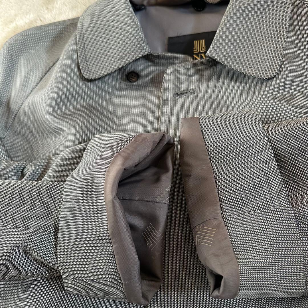 【美品】ライナー付き　LANVIN ステンカラーコート グレー　L カシミヤ混