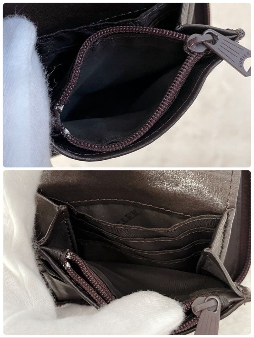 【希少/完売品】PORTER ZOOM 二つ折り財布 レザー ナイロン 多収納