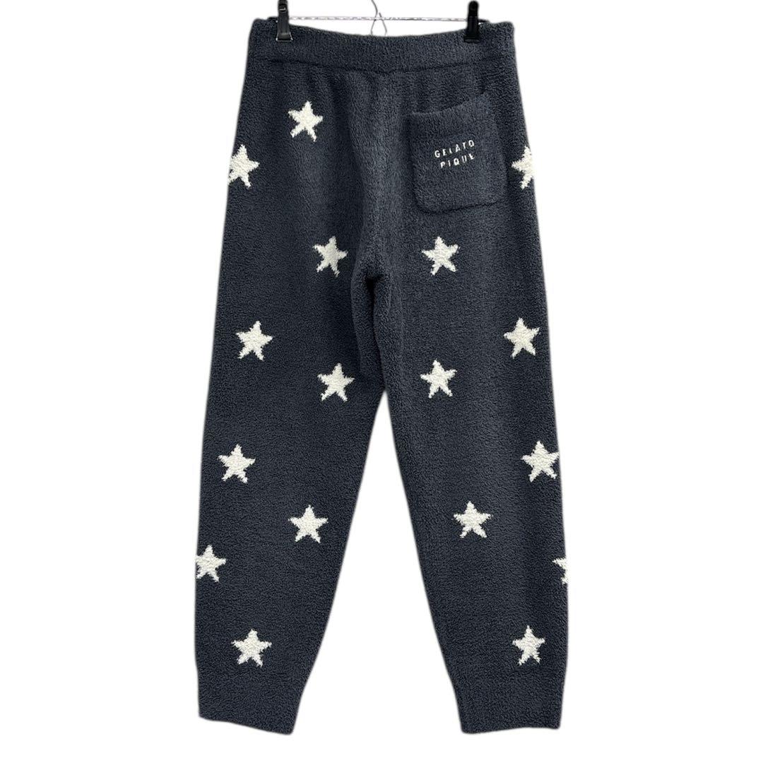 美品ジェラピケパウダースタープルオーバーパンツセットアップFネイビーb5K007