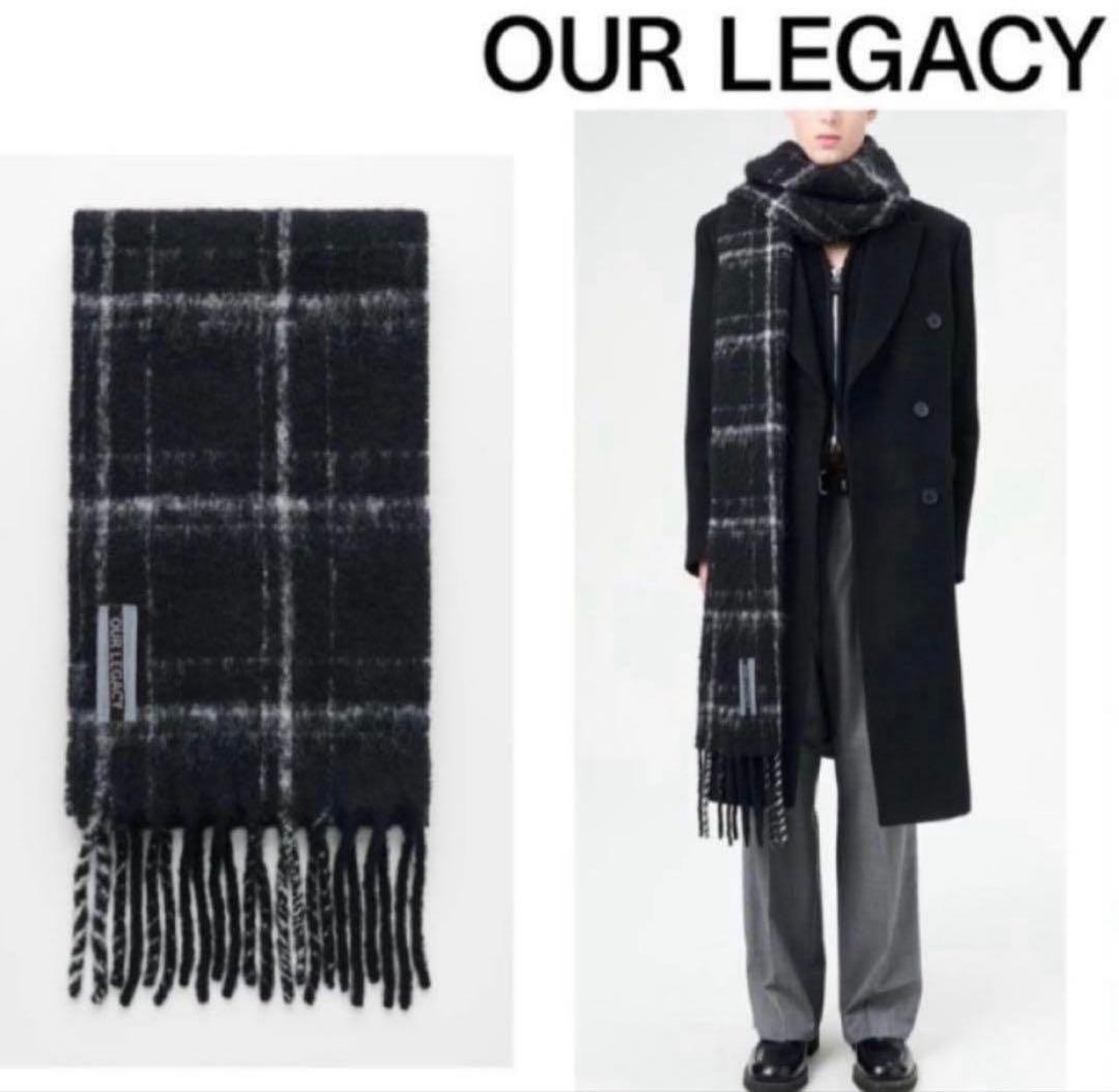 ラ*イ様 【OUR LEGACY】ESTATE SCARF / Black Ch