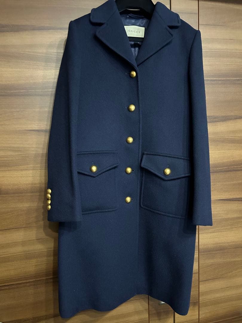 【専用】GUCCI コート　GGマーモント　ネイビー