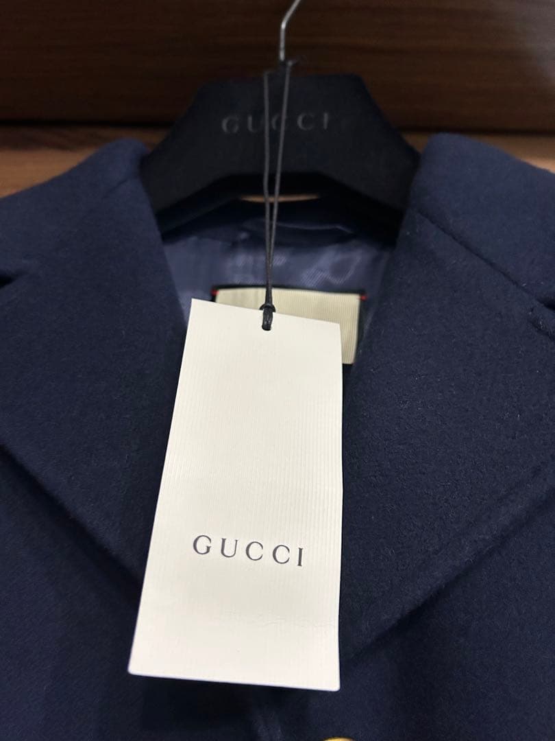 【専用】GUCCI コート　GGマーモント　ネイビー