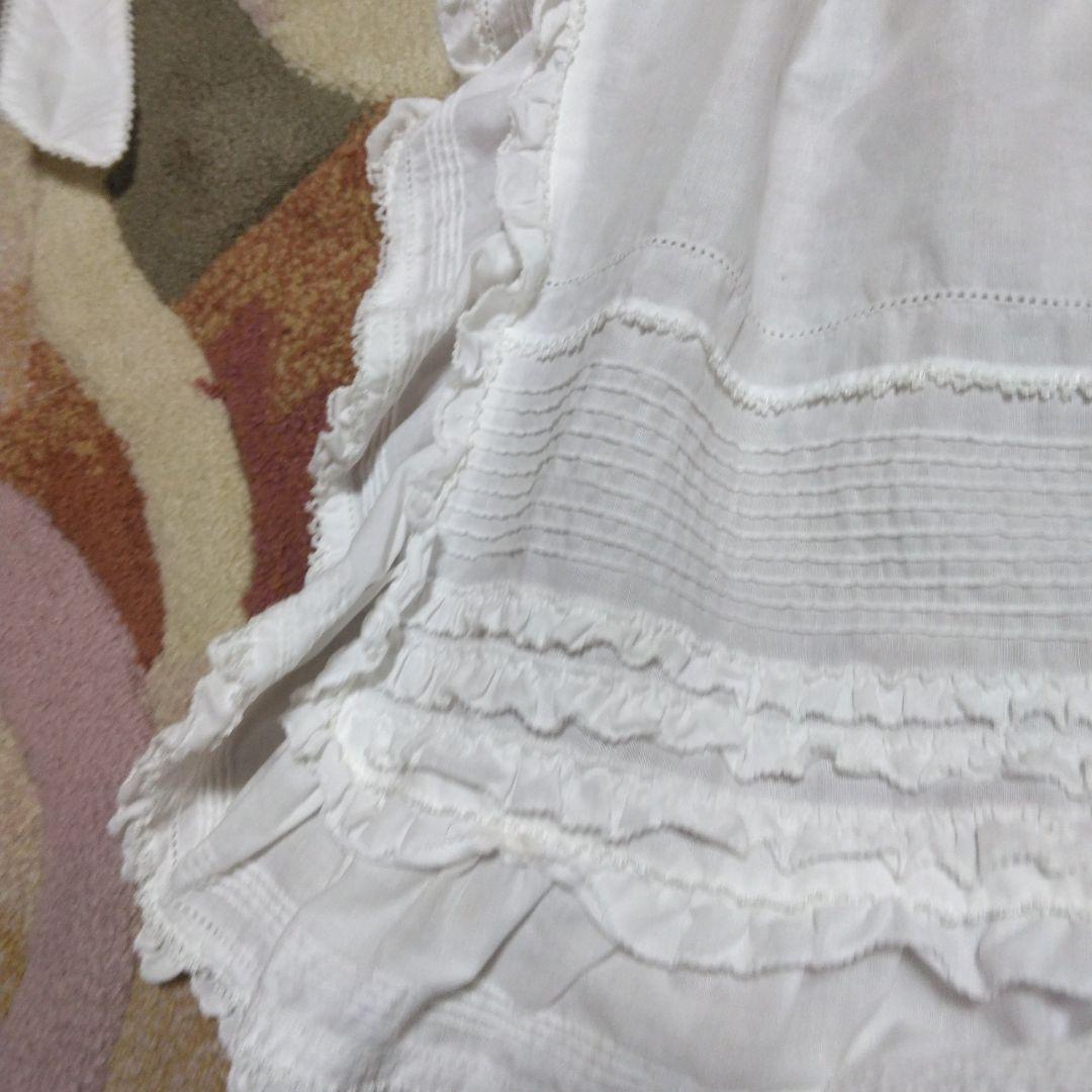 夏セール　ピンクハウス　希少　激かわエプロン型ダブリエホワイト