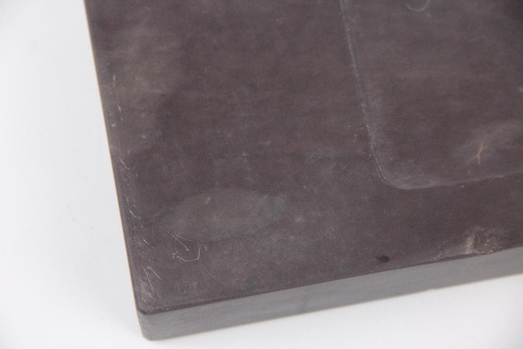 古端渓硯　雲龍硯　書道具　文房四寶　中国硯石　昭和題詩銘箱入 Eo21-29