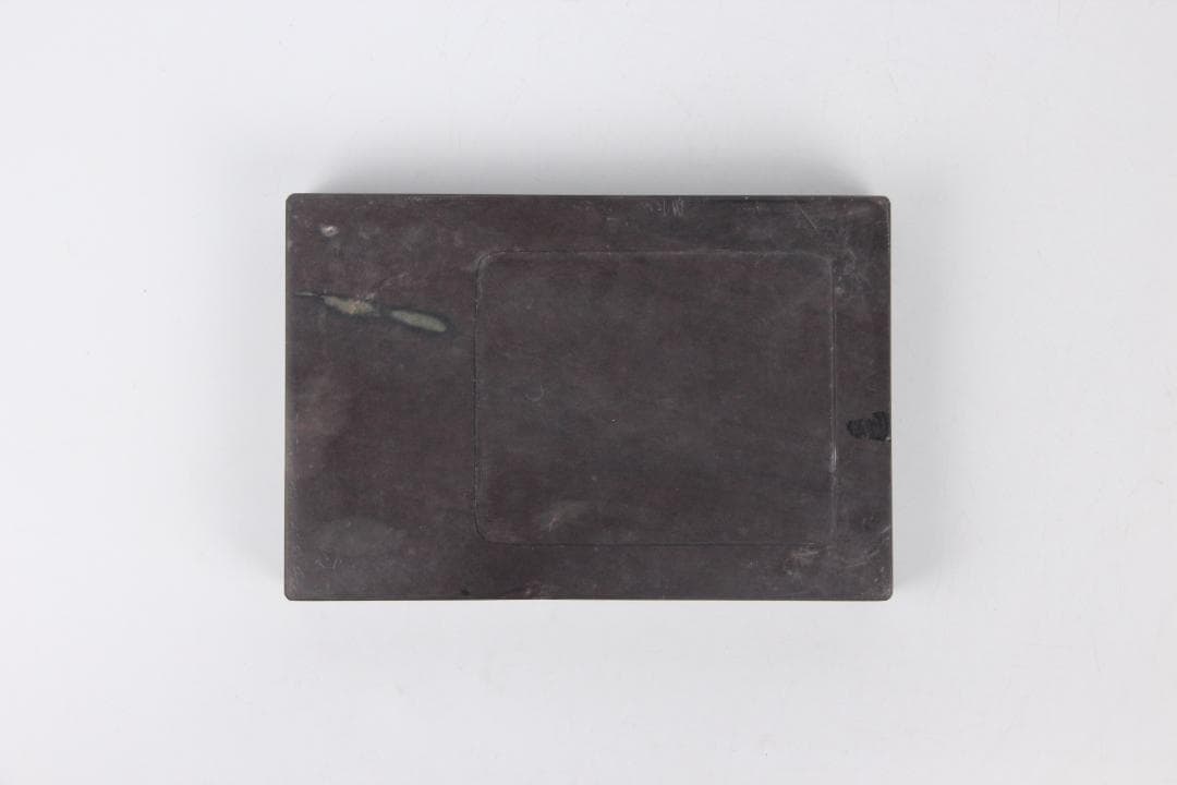 古端渓硯　雲龍硯　書道具　文房四寶　中国硯石　昭和題詩銘箱入 Eo21-29