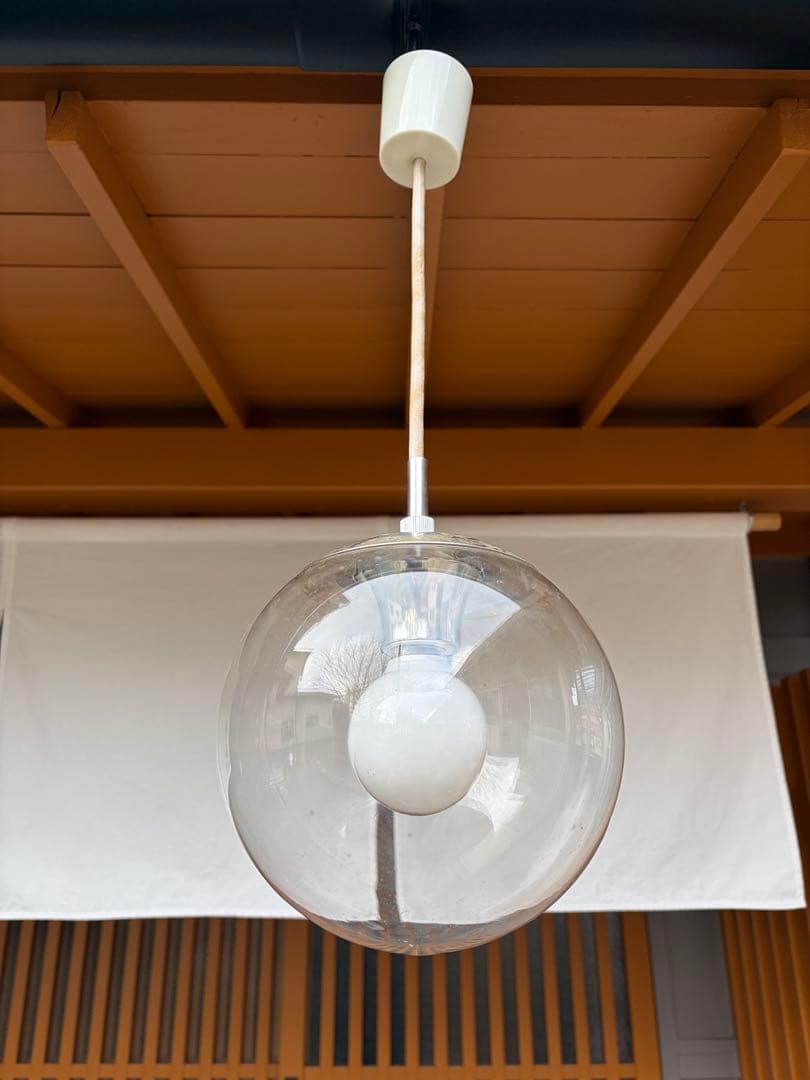 松下電気 ナショナル ガラス球体 ペンダントライト 昭和 モダン 直径20センチ