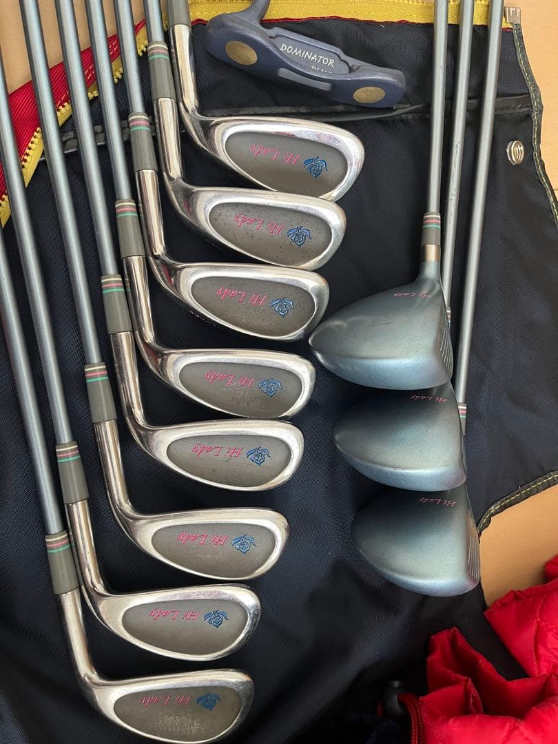 FILA キャディバッグ & クラブ12本セット　レッド