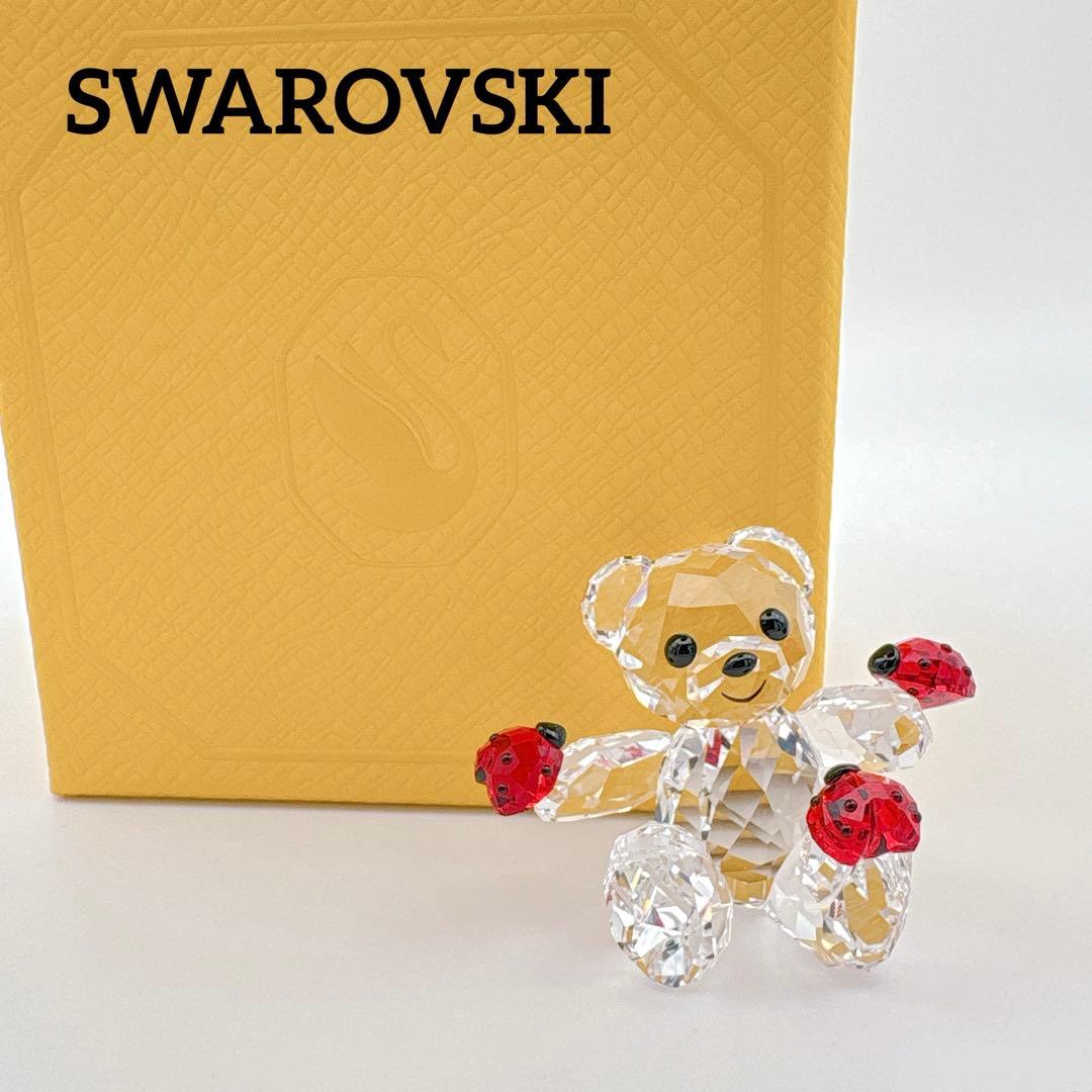 SWAROVSKI スワロフスキー クリスタル クマ てんとう虫 置き物