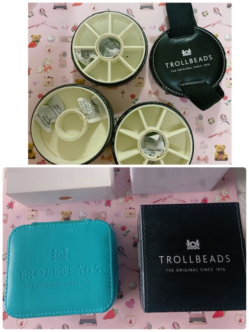 【最終値下】トロールビーズ　コレクションケース　ターコイズブルー　青　あお　黒