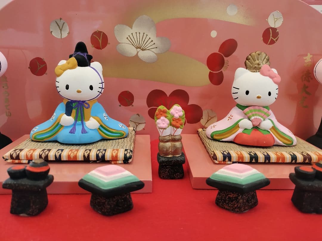 希少♡ハローキティ雛人形✕吉徳大光　数量限定　陶器製　親王飾り　はろうきてぃ雛
