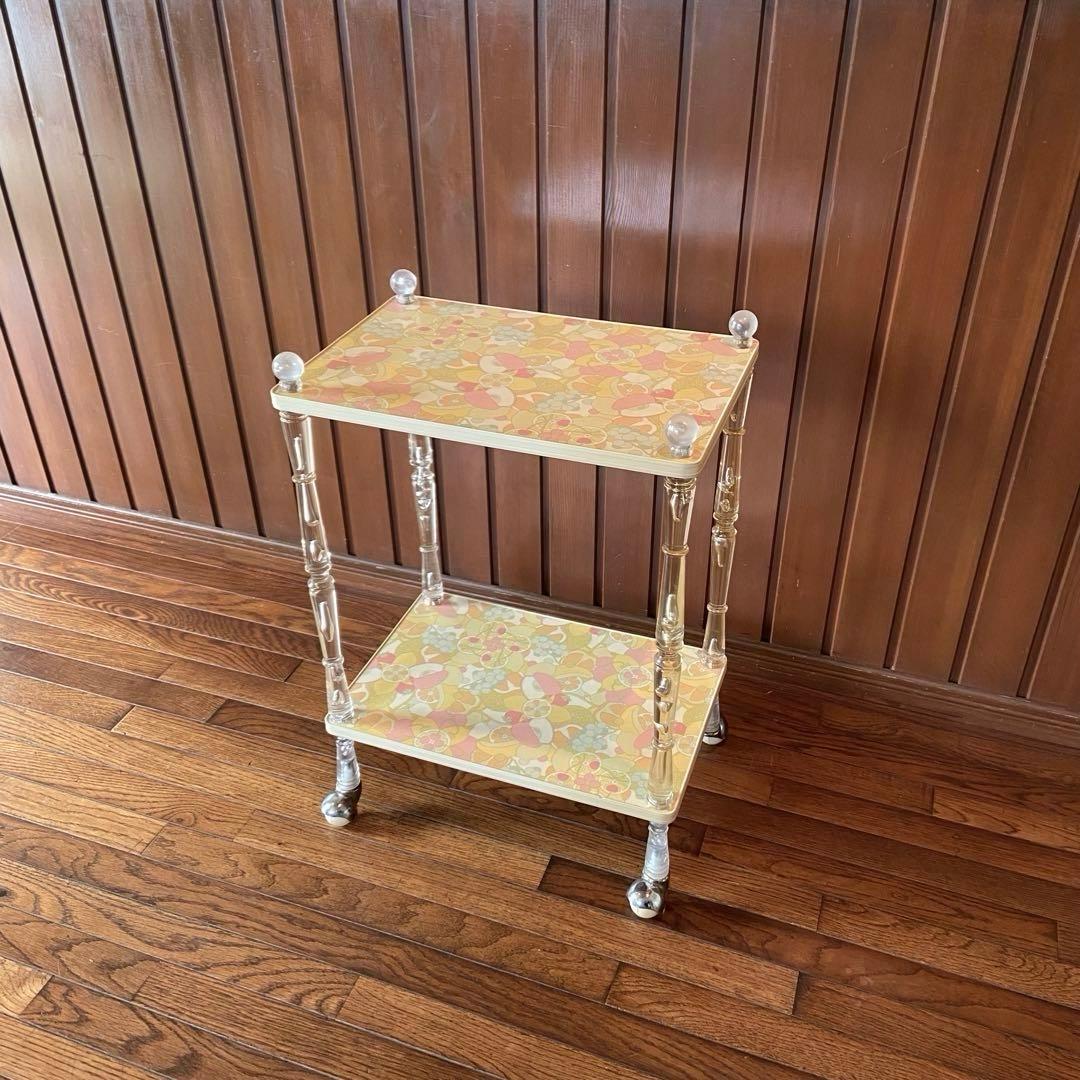 昭和レトロ　キッチンワゴン　果物柄　レトロポップ　当時物