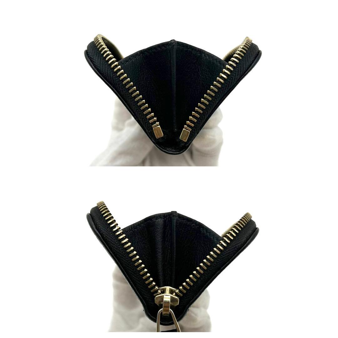 極美品　グッチ　ラウンドファスナー　マイクロシマ　ケース　ブラック　黒