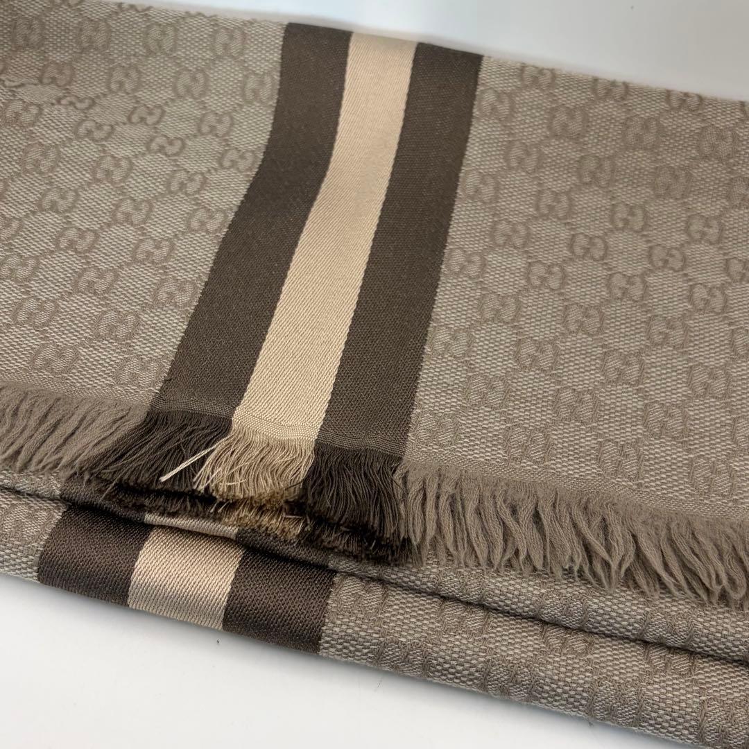 GUCCI☆GG柄ロングマフラー silk20％混