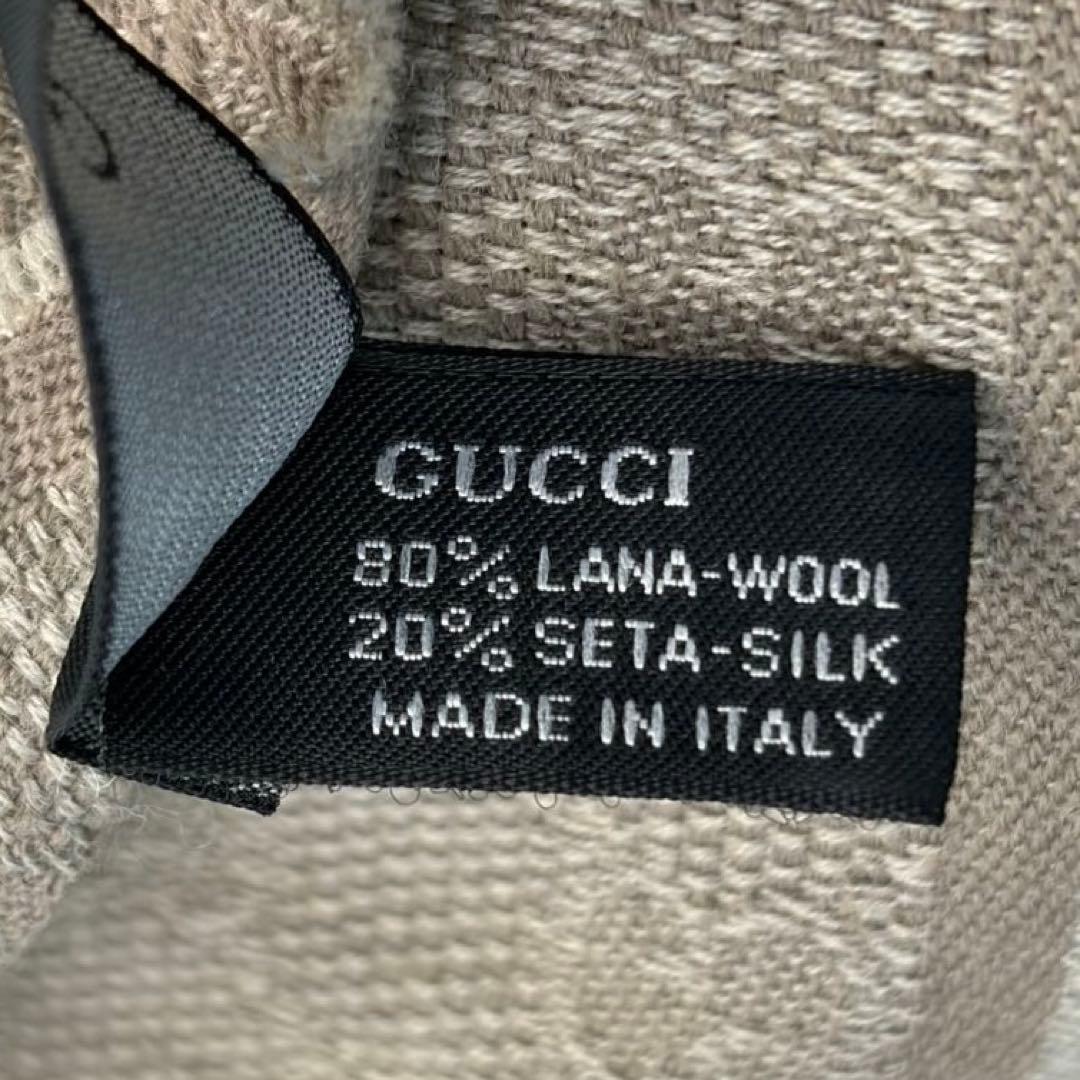GUCCI☆GG柄ロングマフラー silk20％混