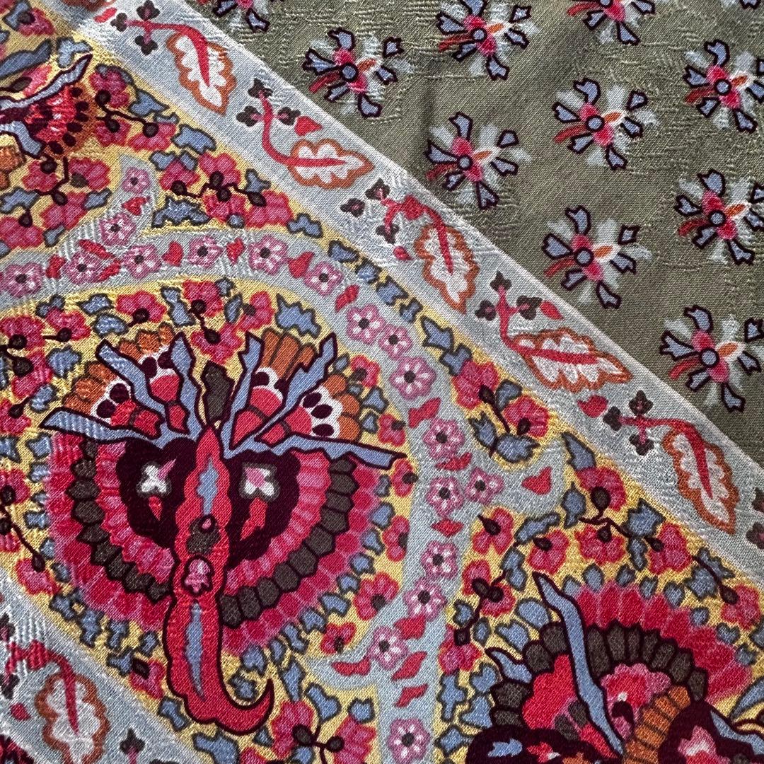 ETRO エトロ ペイズリー 大判 ストール シルク ウール　イタリア製　正方形