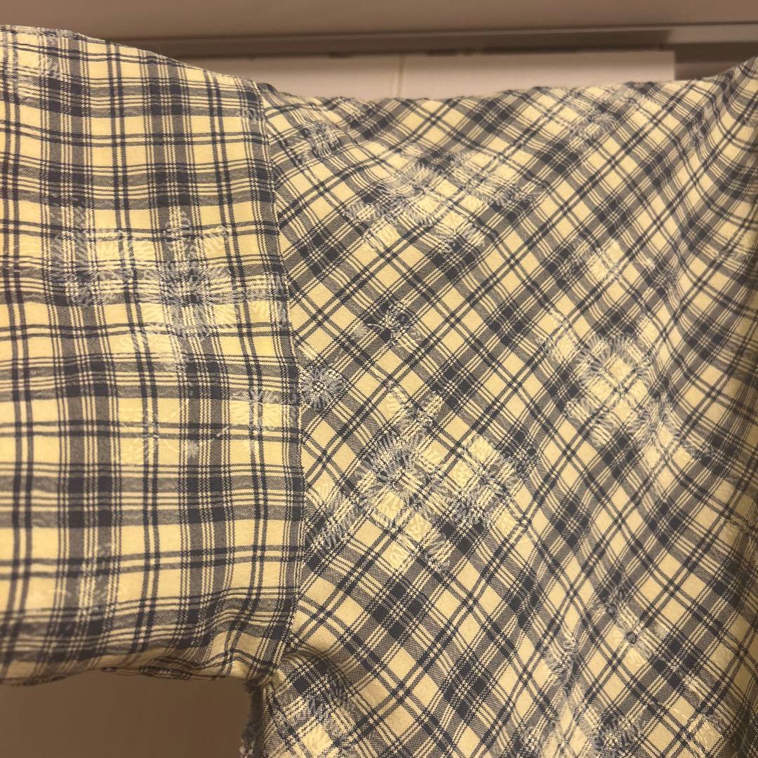 再値下げASKNOWASolacaアズノウアズオオラカ表面にこだわった格子シャツ