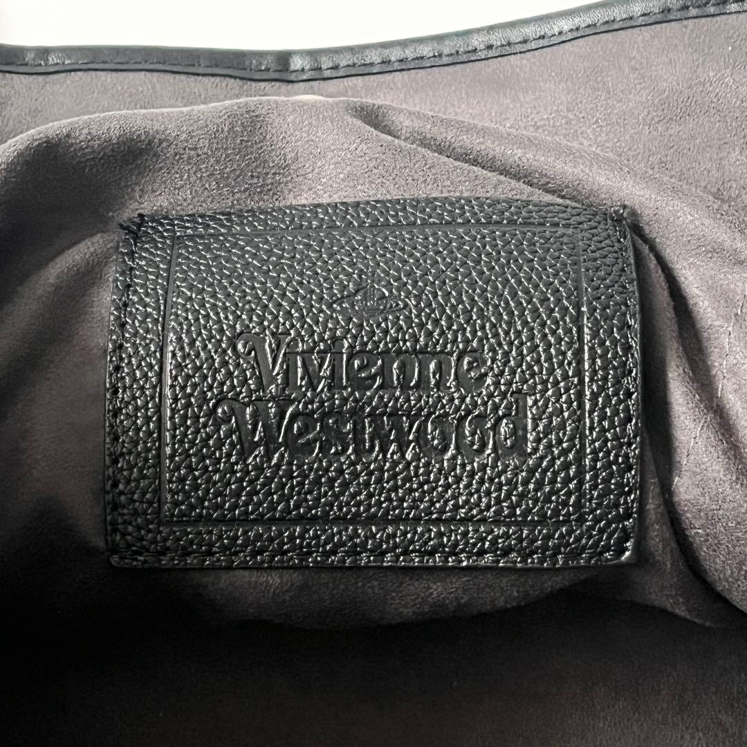 ヴィヴィアンウエストウッド　トートバッグ　ハミルトン　オーブ　レザー　ブラック