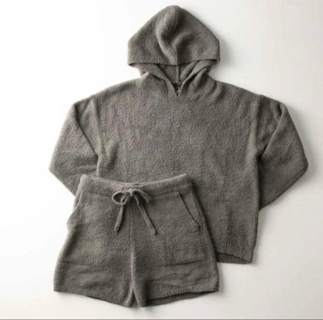 BAREFOOT DREAMS フーディー&ショートパンツ セット グレー