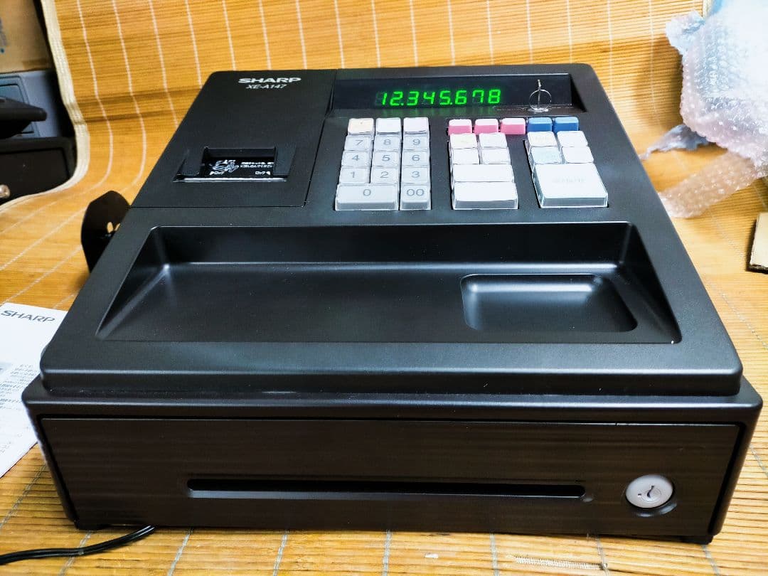 シャープレジスター　XE-A147　PC連携売上管理フル設定無料　011068