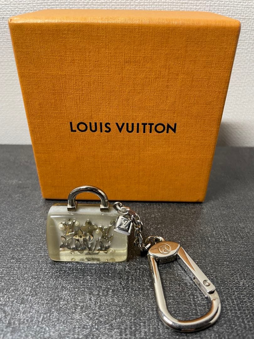 ルイヴィトン ポルトクレ スピーディー キーホルダー ベージュ系　シルバー金具