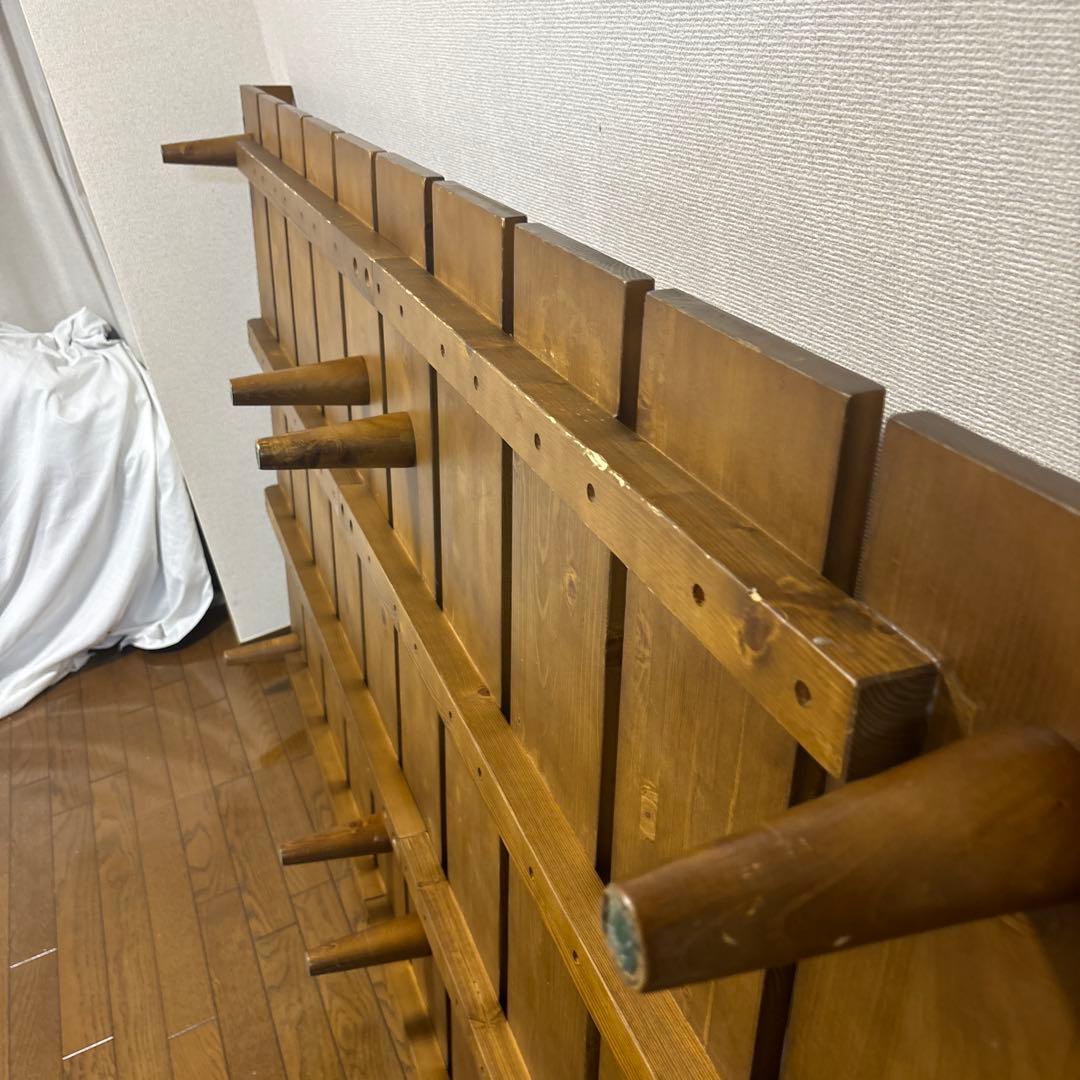 北欧ローベッドフレーム　セミダブル　簡単組立　高さ調節可17cm又は22cm