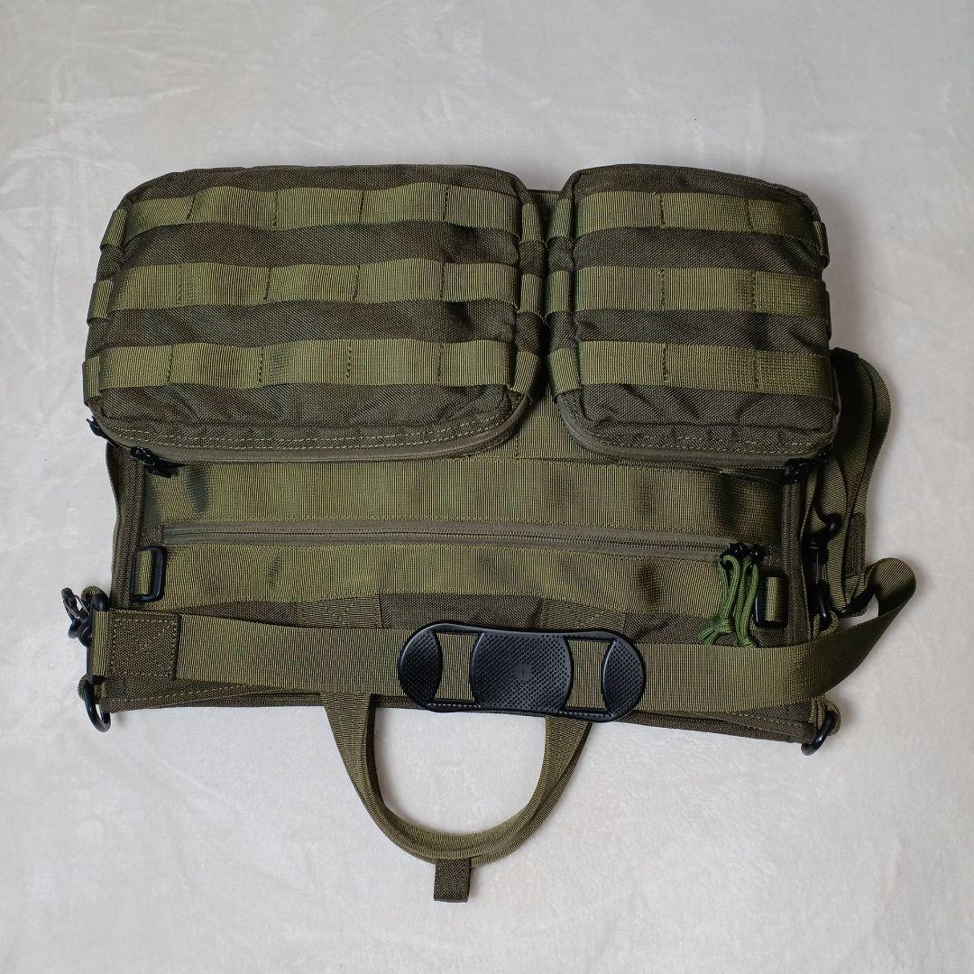 極美品SAC's Bar ミリタリーショルダー、ト―トバッグ　Ａ４　ＯＤ