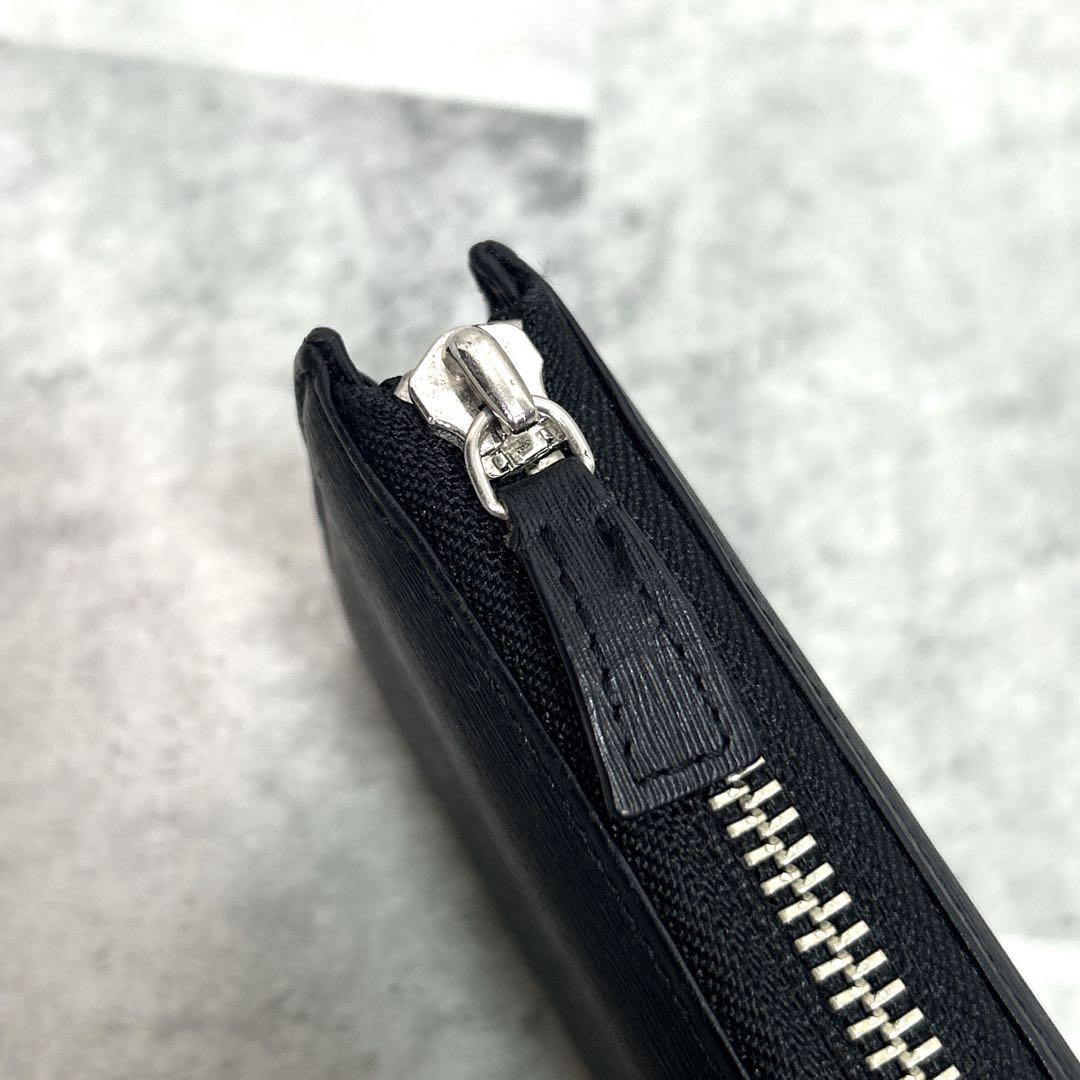 【美品】PORTERポーター カレント レザー L字ファスナー 長財布 ブラック