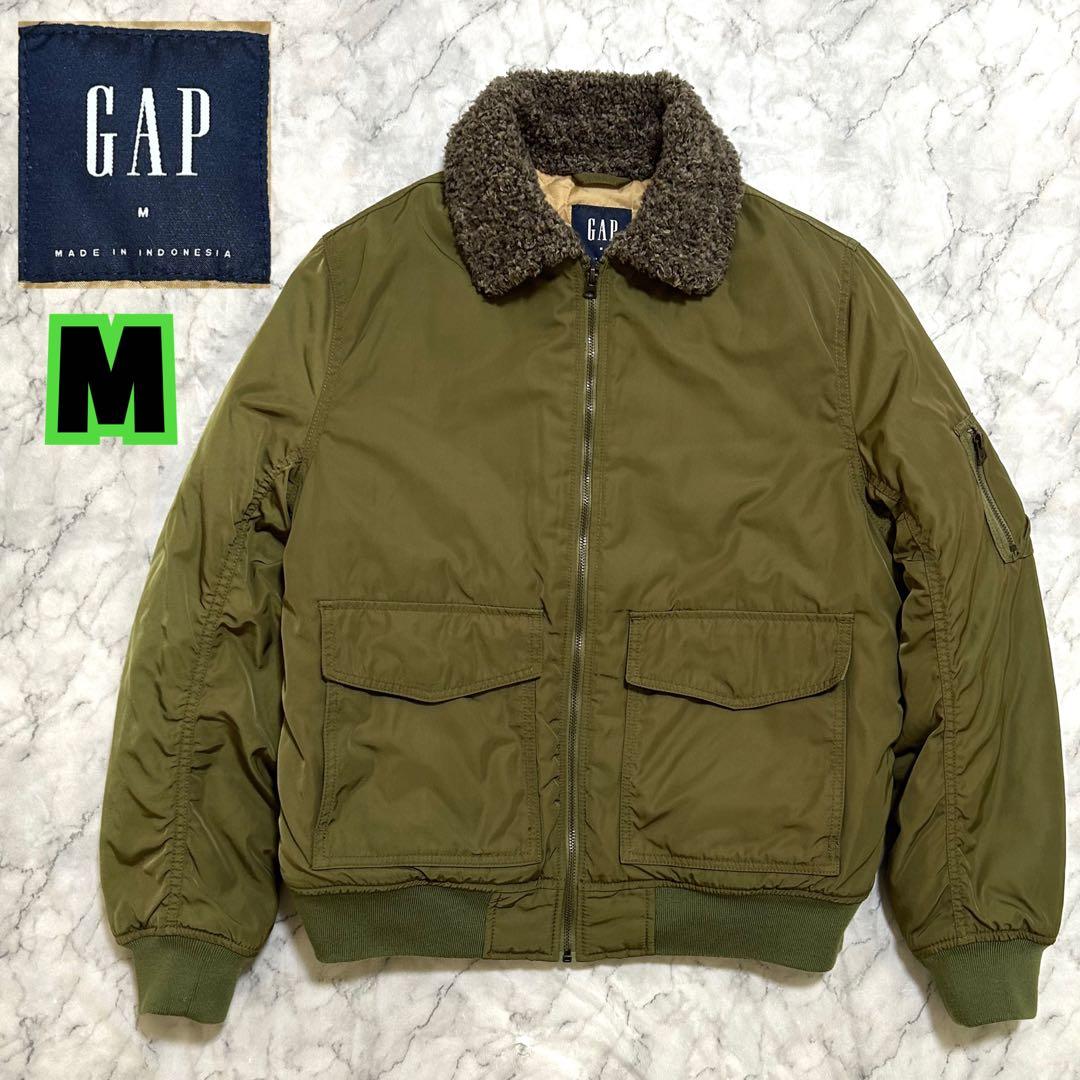 GAP B-15 ボア フライトジャケット ミリタリー MA-1 M カーキ