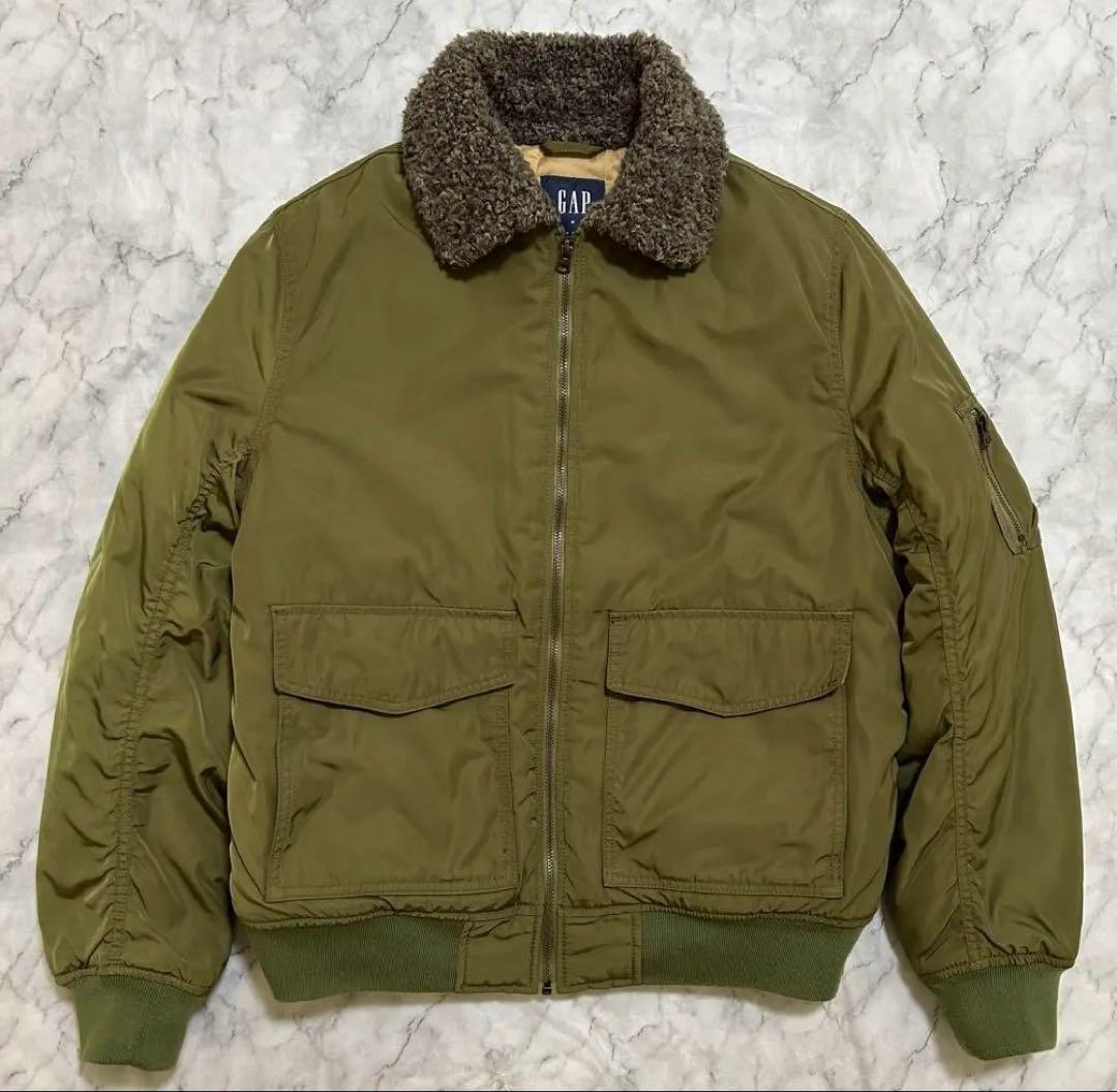 GAP B-15 ボア フライトジャケット ミリタリー MA-1 M カーキ