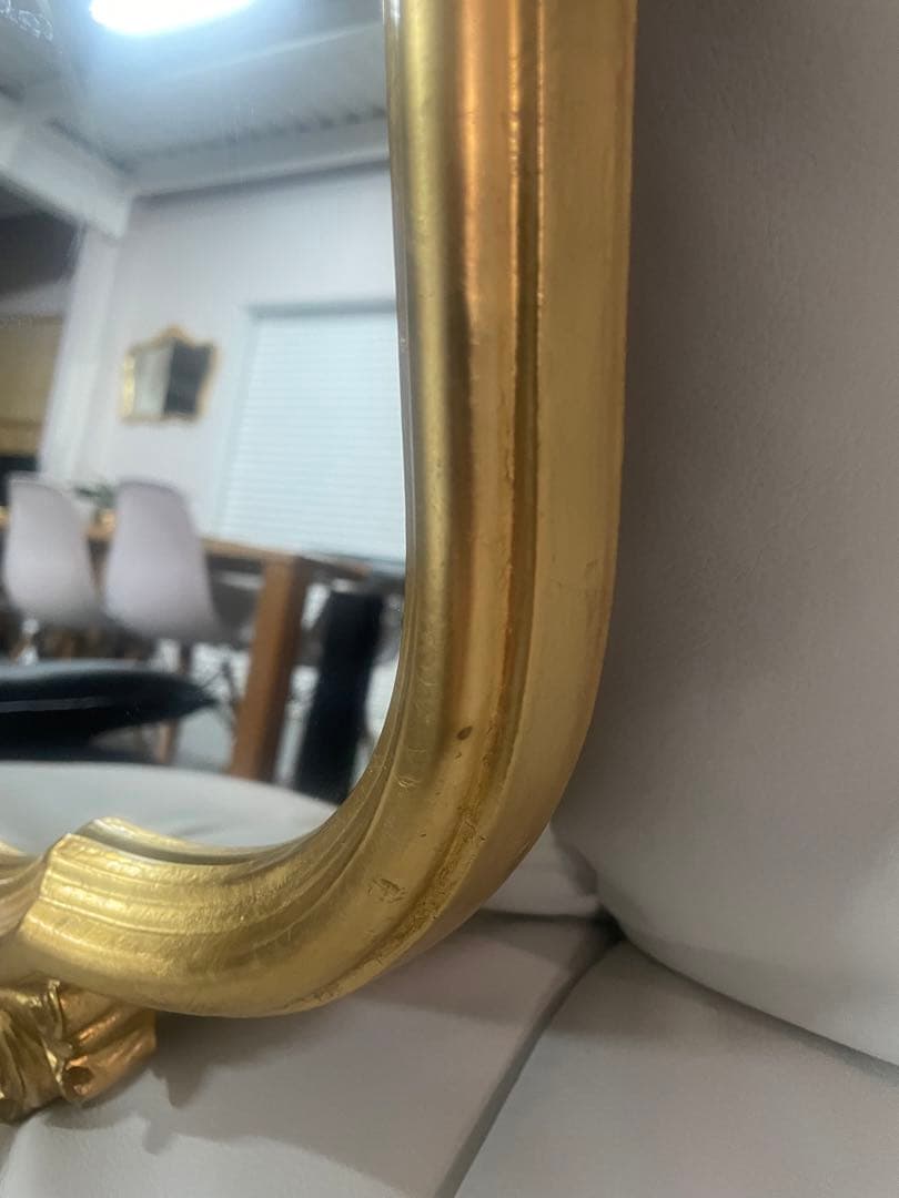 アンティーク　ゴールドミラー