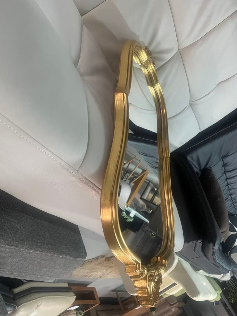 アンティーク　ゴールドミラー