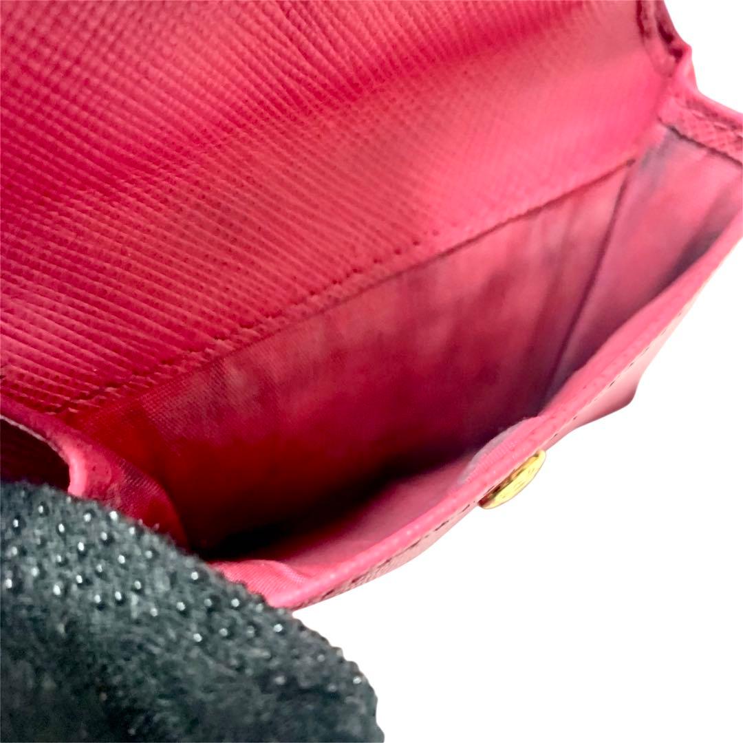 凛様PRADA プラダ　２つ折り財布　サフィアーノレザー　ピンク