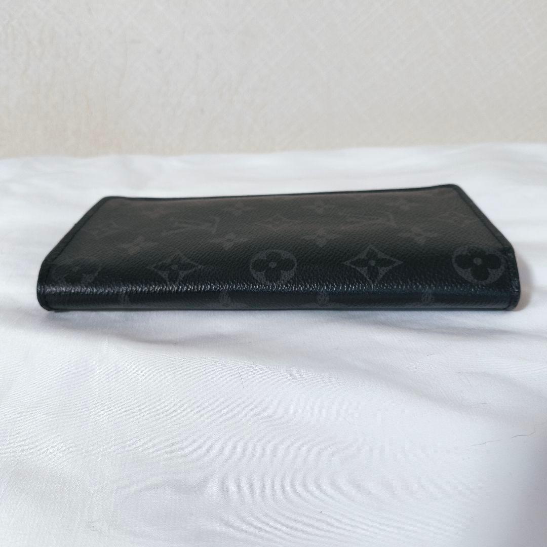新型 Louis Vuitton ブラック 長財布 ポルトフォイユブラザ