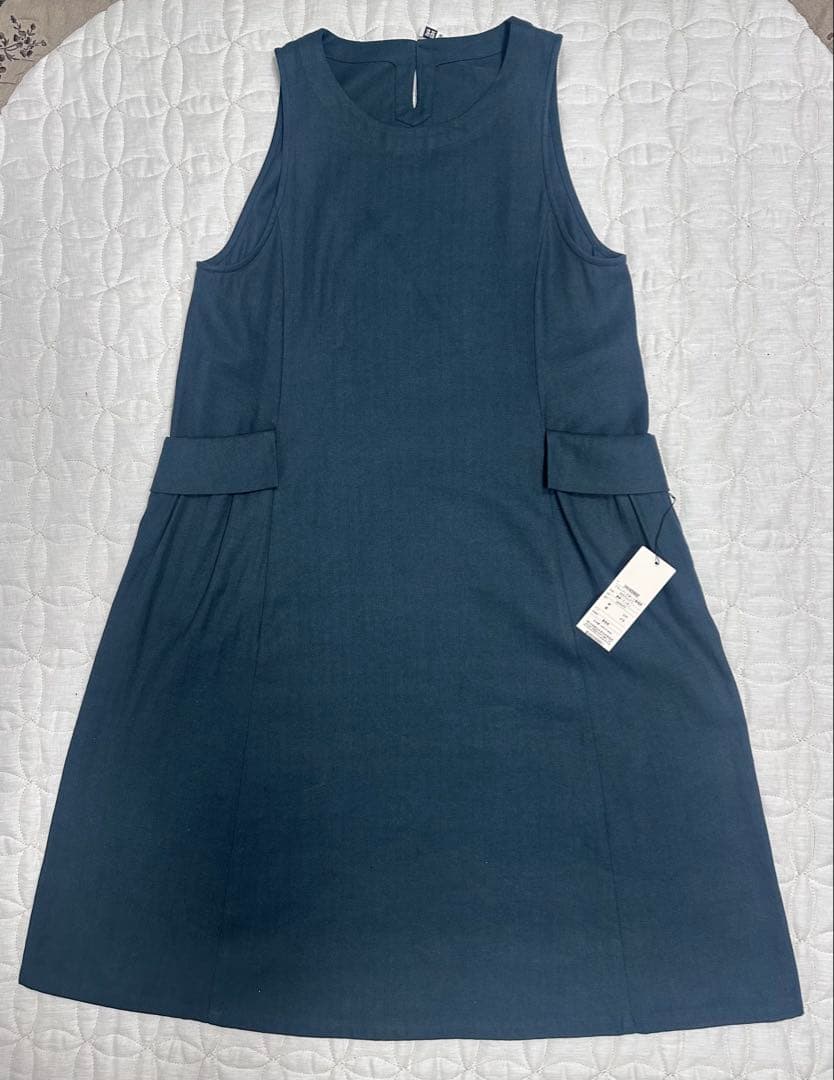 群言堂 石見銀山 ジャンパースカート春竜胆はるりんどう フリー(ショップ紙袋付)