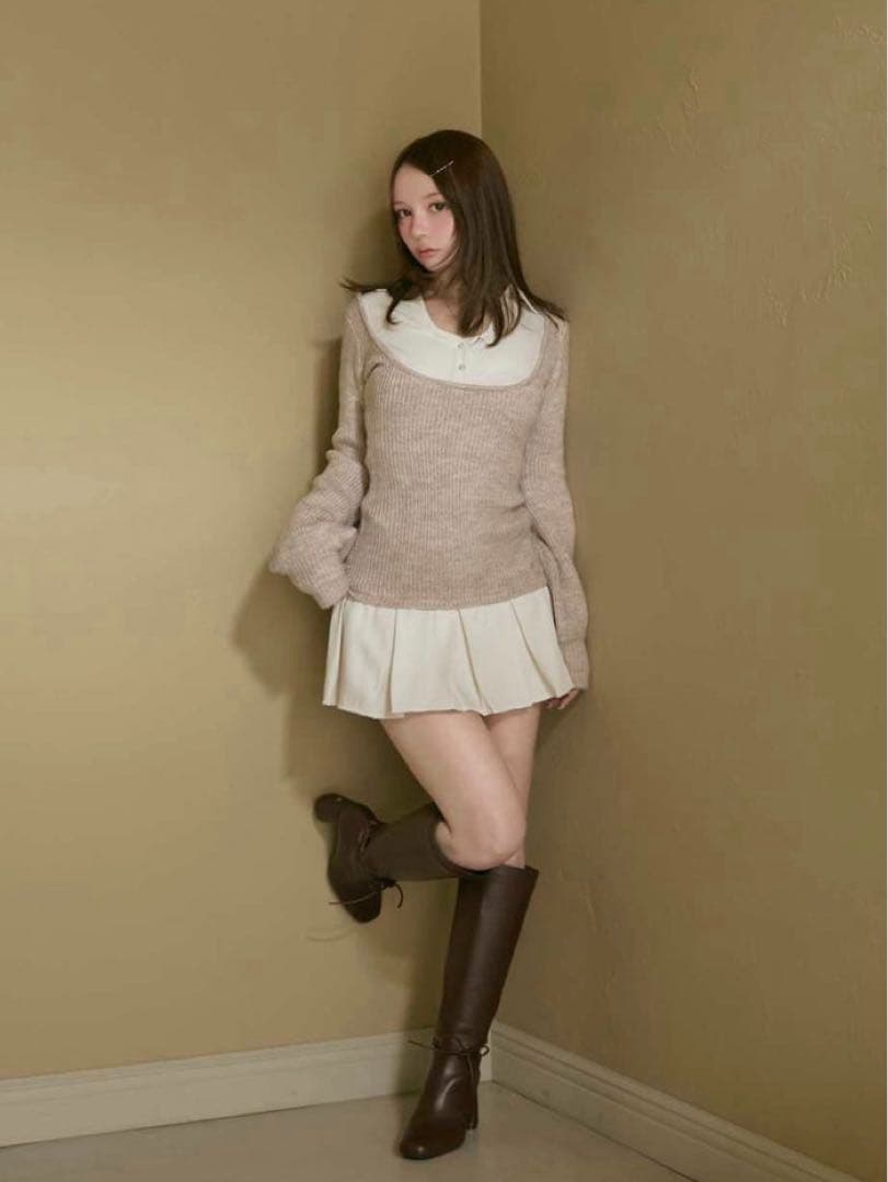 ワンピース andmary Demi layered mini dress