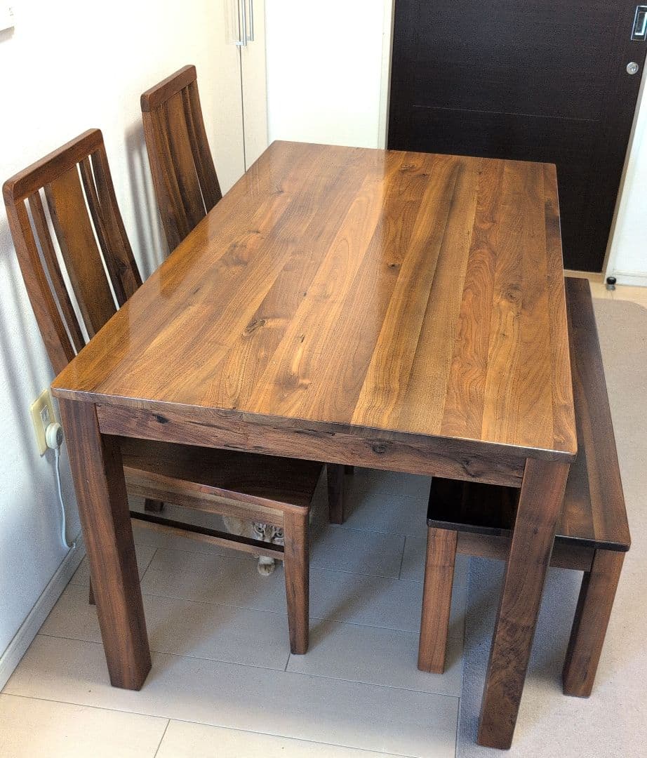 カグワールド CIEL シエル ダイニングテーブルセット天然木 ダークブラウン