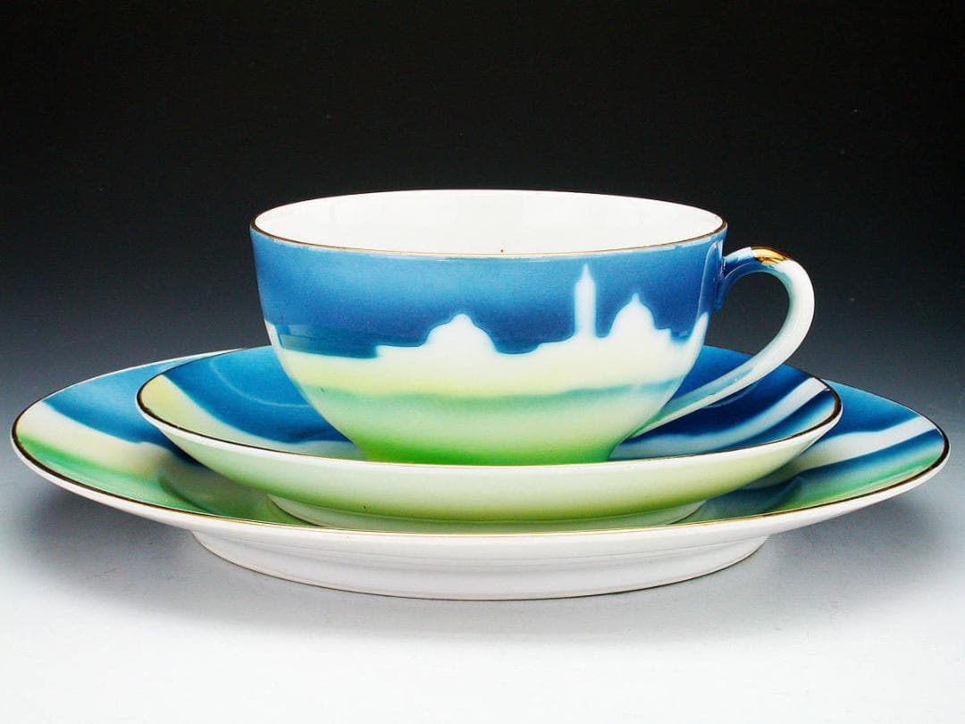 オールドノリタケ トリオ タージマハルイメージ 蜃気楼 　置き場管理 001