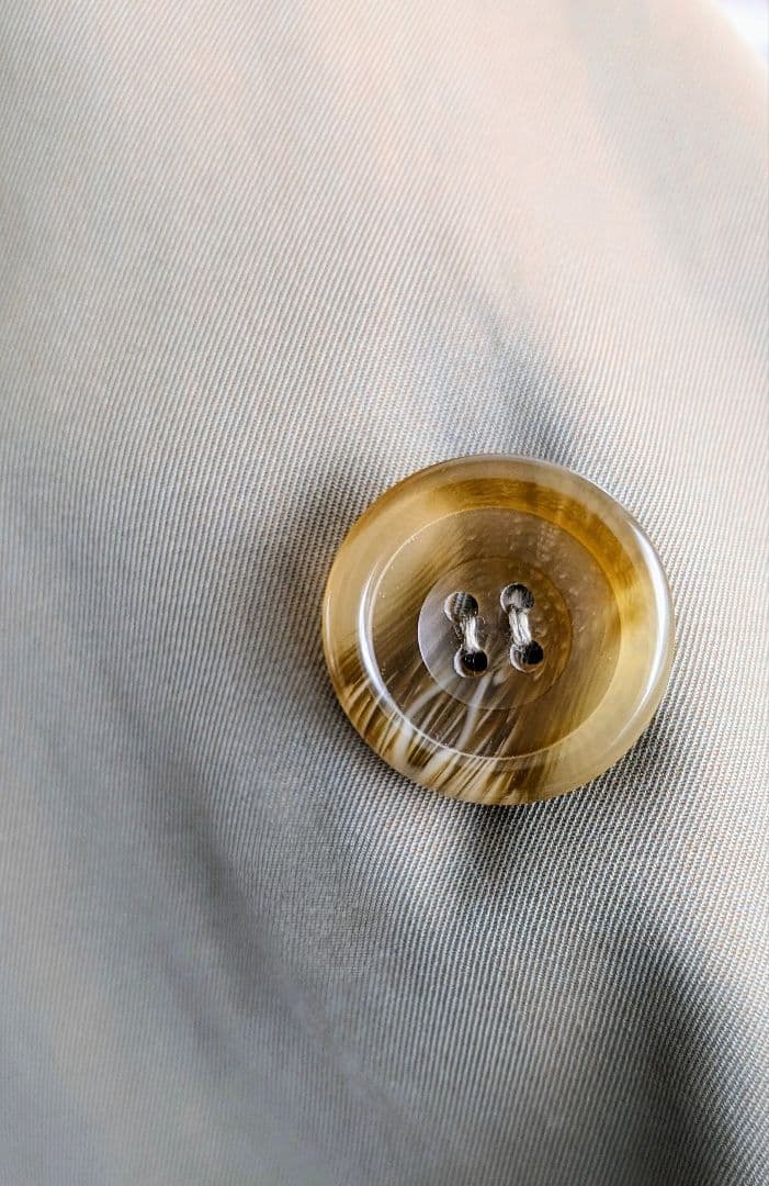 Aquascutum 英国製　オリーブ玉虫色　シングルトレンチ　38　L　美品