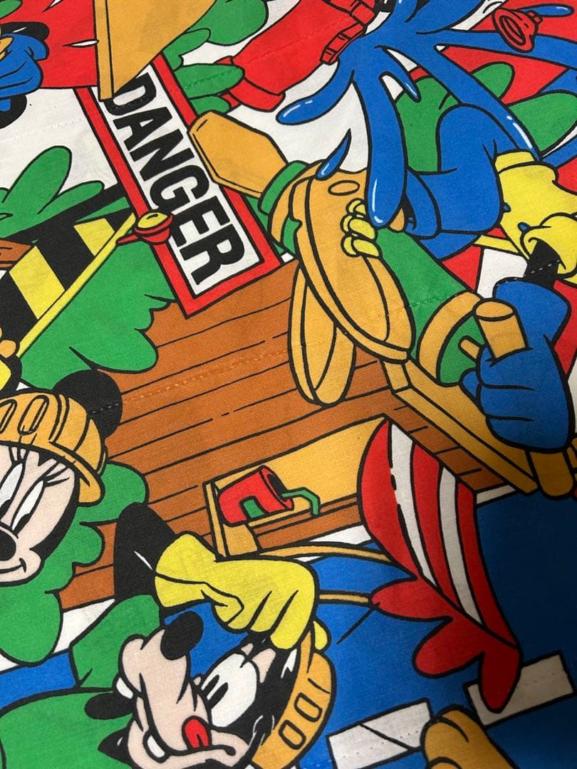 工事ミッキー　ビンテージシーツ