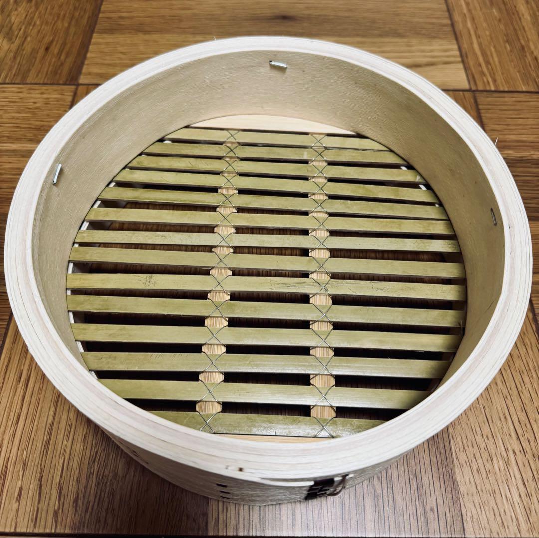 照宝　せいろ　蒸し板セット白木2段24cm と　新品蒸し布4枚