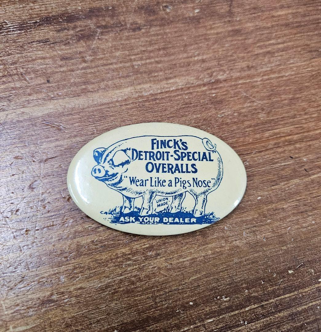 1910s FINCK’S POCKET MIRROR 楕円型 ポケットミラー