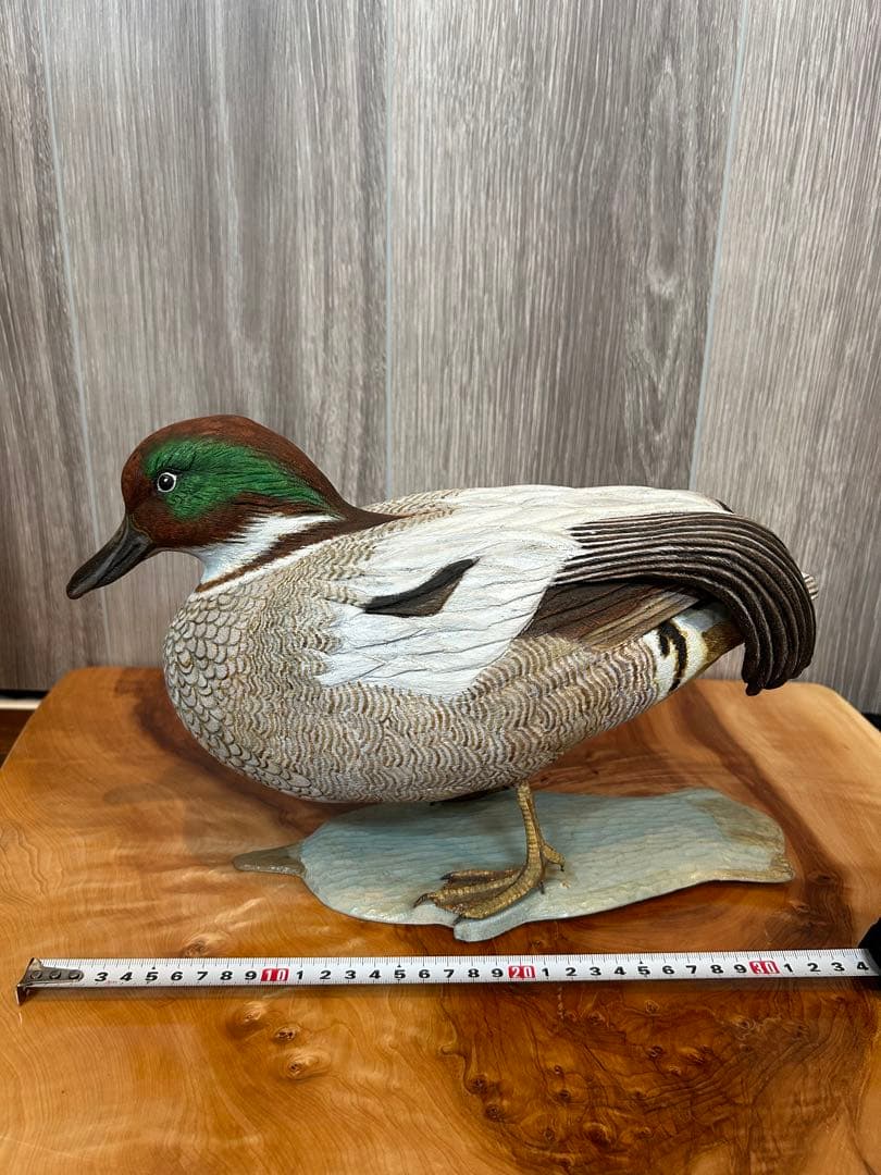 バードカービング　ヨシガモ　鴨　野鳥　（複数購入お値引き可）