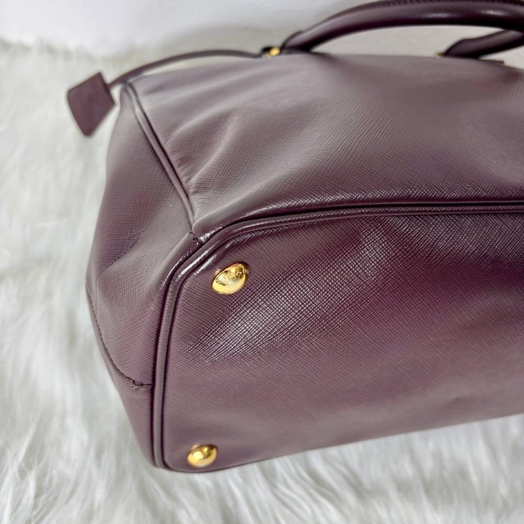 ✨PRADA プラダ ガレリア トートバッグ バーガンディ サフィアーノレザー