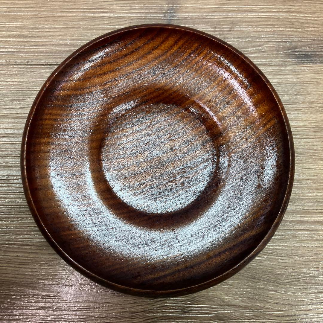 E-1 昭和レトロ 美品 SEIBI 天然木 サラダボウル 茶托 6客セット