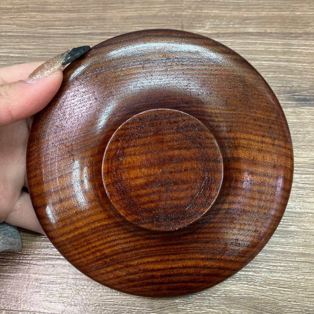 E-1 昭和レトロ 美品 SEIBI 天然木 サラダボウル 茶托 6客セット