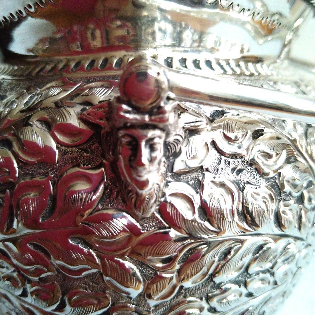 アンティーク　シルバー　銀メッキ　ビスケットバレル　アイスペール　花器　英国製