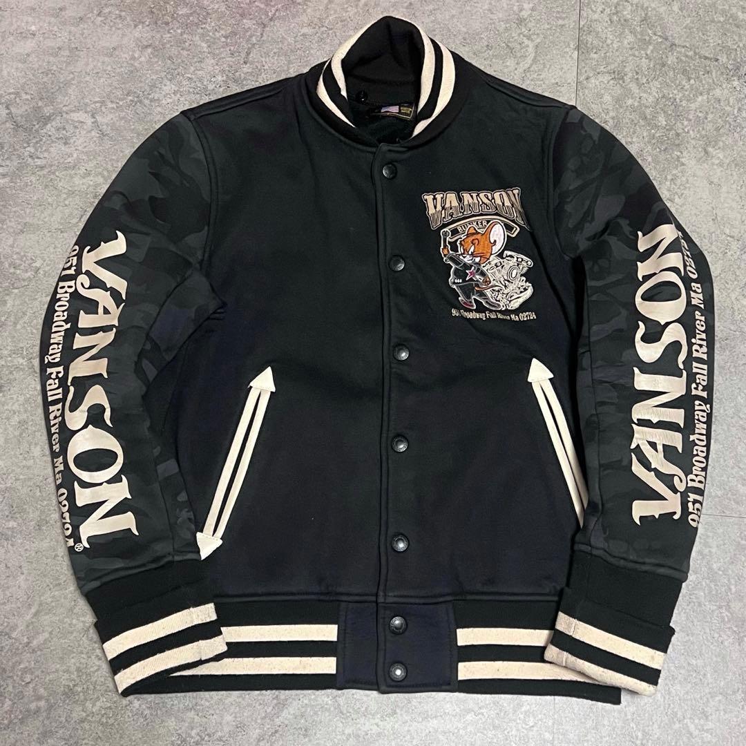 vanson トムとジェリー　コラボ　スタジャン　カモフラ　M